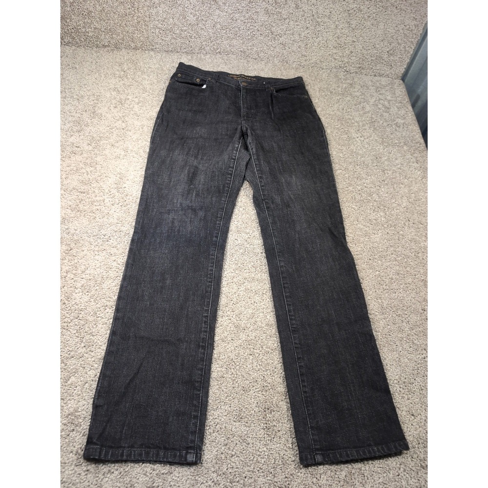 Lauren Ralph Lauren Jeans Co Womens Straight Leg Dark Gray Denim Pants Size 10